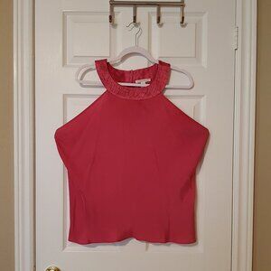 Banana Republic Women's Silky Top ~ Size L ~ Hot Pink ~ EUC ~
